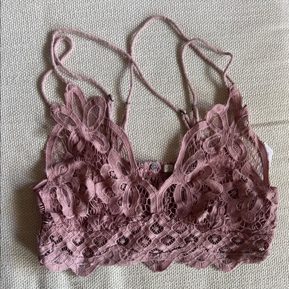 Free People Adella Bralette in Mauve